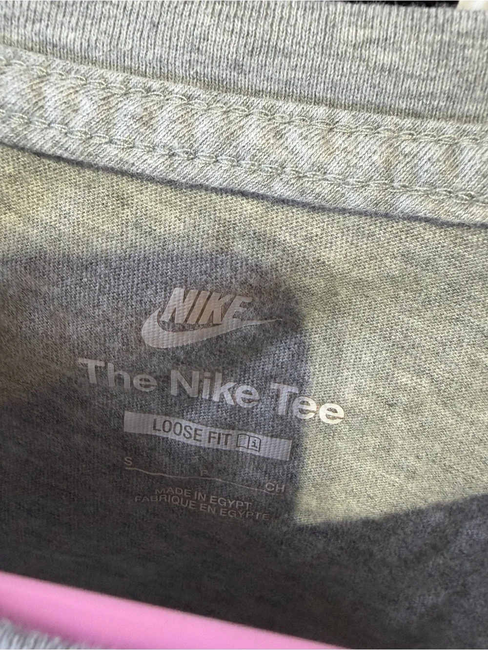 Nike Gray Short-Sleeve Crewneck T-Shirt with Small Logo